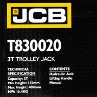 ΓΡΥΛΟΣ ΚΡΟΚΟΔΕΙΛΟΣ 3 ton JCB T830020 135 – 400mm