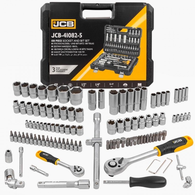 ΣΕΤ ΚΑΡΥΔΑΚΙΑ ΚΑΣΤΑΝΙΕΣ 108 μέρη JCB 1/2 και 1/4 J-41082-5