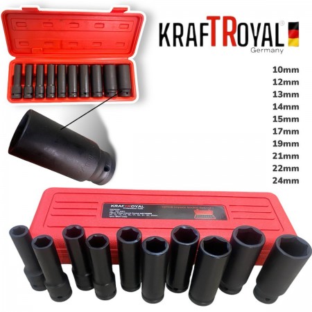 ΚΑΡΥΔΑΚΙΑ ΚΡΟΥΣΗΣ ½  10τεμ  10-24мм KRAFTROYAL εκτεταμενα