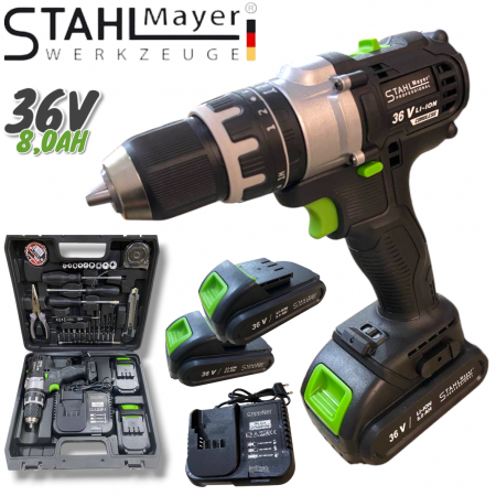 ΕΠΑΝΑΦΟΡΤΙΖΟΜΕΝΟ ΔΡΑΠΑΝΟΚΑΤΣΑΒΙΔΟ 36V 8.0AH STAHLMAYER  ΜΕ 40 ΕΞΑΡΤΗΜΑΤΑ