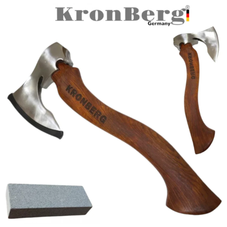 Ξύλινο τσεκούρι KRONBERG με λάμα σφυρήλατου ατσαλιού + δώρο πετρα ακονισματος Ξύλινο τσεκούρι KRONBERG με λάμα σφυρήλατου ατσαλιού + δώρο πετρα ακονισματος