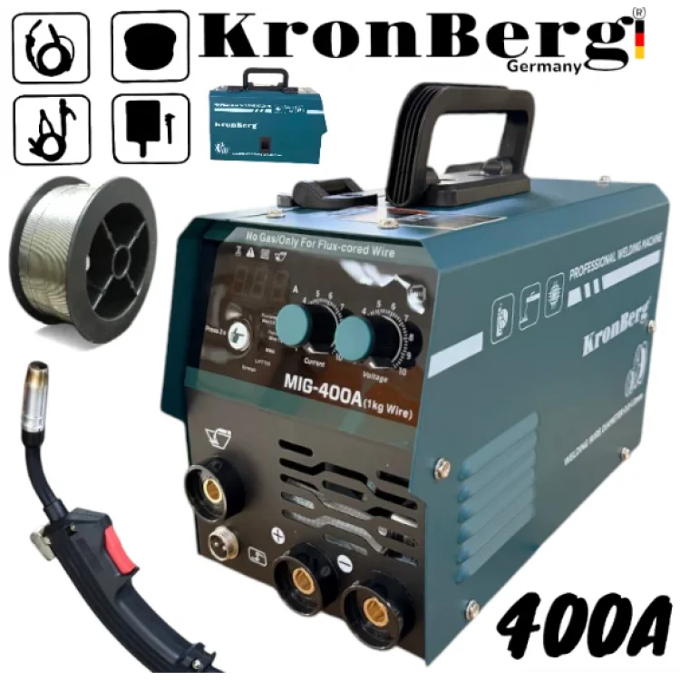 2 σε 1 KRONBERG  Μηχανή Συγκόλλησης 400Α με συρμα και ηλεκτροδιο