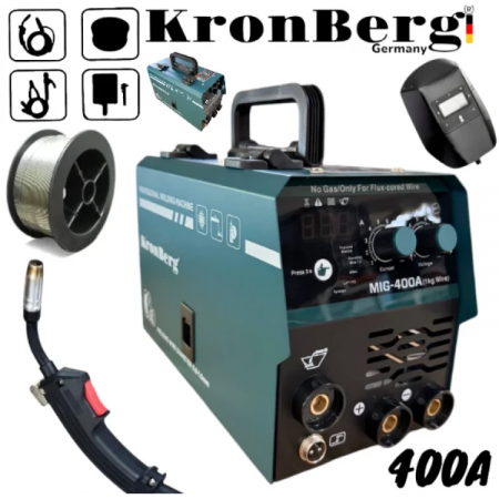 2 σε 1 KRONBERG  Μηχανή Συγκόλλησης 400Α με συρμα και ηλεκτροδιο