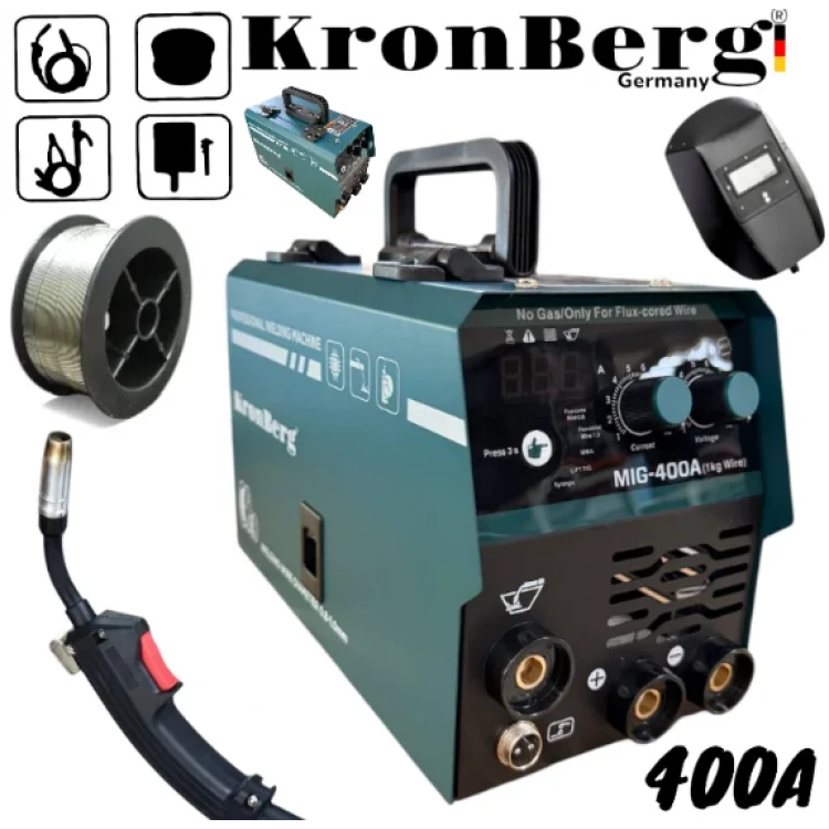 2 σε 1 KRONBERG  Μηχανή Συγκόλλησης 400Α με συρμα και ηλεκτροδιο