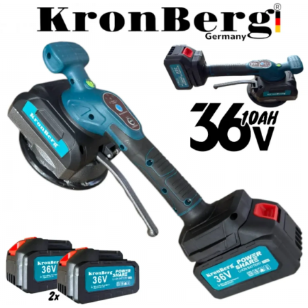KRONBERG Βεντούζα-δονητής Πλακιδίων 36V 10AH 2 Μπαταρίες σε Βαλίτσα 150kg