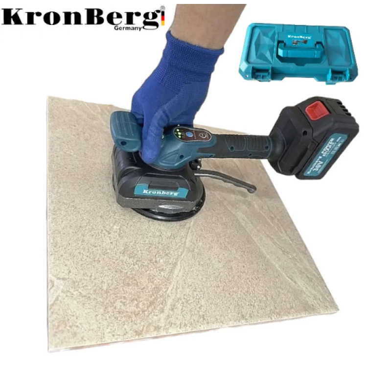 KRONBERG Βεντούζα-δονητής Πλακιδίων 36V 10AH 2 Μπαταρίες σε Βαλίτσα 150kg KRONBERG Βεντούζα-δονητής Πλακιδίων 36V 10AH 2 Μπαταρίες σε Βαλίτσα 150kg