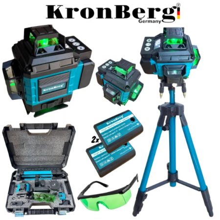 Αλφαδι Λέιζερ 4D 16 γραμμών με οθόνη KRONBERG 2 μπαταρίες και θήκη