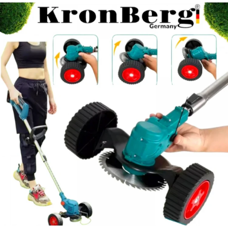 Ασύρματο χορτοκοπτικό με ρόδες KRONBERG 36V 8.0AH 2 μπαταρίες και φορτιστής