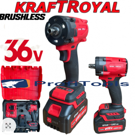 Μπουλονοκλειδο κρουστικό Kraft 36V 8Ah 850 N/m + ένθετο κρουστικού