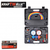 Γερμανικά Μανόμετρα για κλιματιστικά αυτοκινήτων Σετ Μανομέτρων Φρέον Μανόμετρα για κλιματιστικό Μπλοκ Μανομέτρου