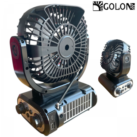 Ηλιακός ανεμιστήρας USB Ραδιόφωνο 2 σε 1 GOLON Ηλιακός ανεμιστήρας USB Ραδιόφωνο 2 σε 1 GOLON