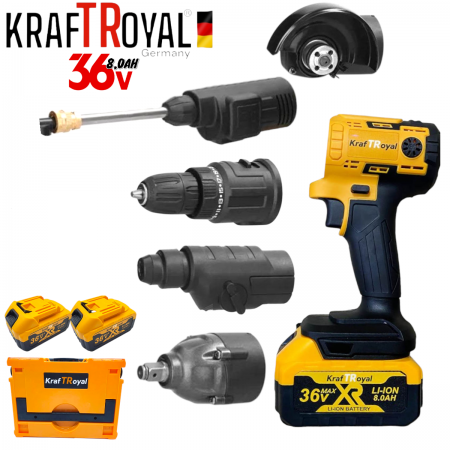 5 ΣΕ 1 KRAFT ROYAL ΕΠΑΝΑΦΟΡΤΙΖΟΜΕΝΟ ΕΡΓΑΛΕΙΟ 5 ΚΕΦΑΛΩΝ 36V 8.0AH ΔΡΑΠΑΝΟΚΑΤΣΑΒΙΔΟ - ΜΠΟΥΛΟΝΟΚΛΕΙΔΟ - ΠΛΥΣΤΙΚΟ - ΣΚΑΠΤΙΚΟ ΚΑΙ ΓΩΝΙΑΚΟΣ ΤΡΟΧΟΣ 5 ΣΕ 1 KRAFT ROYAL ΕΠΑΝΑΦΟΡΤΙΖΟΜΕΝΟ ΕΡΓΑΛΕΙΟ 5 ΚΕΦΑΛΩΝ 36V 8.0AH ΔΡΑΠΑΝΟΚΑΤΣΑΒΙΔΟ - ΜΠΟΥΛΟΝΟΚΛΕΙΔΟ - ΠΛΥΣΤΙΚΟ - ΣΚΑΠΤΙΚΟ ΚΑΙ ΓΩΝΙΑΚΟΣ ΤΡΟΧΟΣ