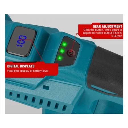 Ασύρματο πιεστικό νερού χωρίς ψήκτρες 6 σε 1 36V 8.0AH KRAFTROYAL 200bar 3500W με οθόνη ψεκαστήρα με 6 ακροφύσια 2 μπαταρίες Ασύρματο πιεστικό νερού χωρίς ψήκτρες 6 σε 1 36V 8.0AH KRAFTROYAL 200bar 3500W με οθόνη ψεκαστήρα με 6 ακροφύσια 2 μπαταρίες