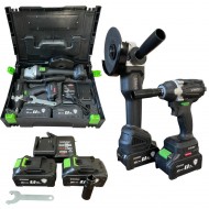 ΣΕΤ ΓΩΝΙΑΚΟΣ ΤΡΟΧΟΣ ΜΕ ΜΠΟΥΛΟΝΟΚΛΕΙΔΟ 36V 8Ah StahlMayer BLACK PRO