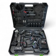 5 σε 1 μπουλονοκλειδο, δραπανοκατσαβιδο, γωνιακός τροχός, κρουστικό σκαπτικο, λάμπα LED - 36v 10.0A STAHLMAYER BLACK PRO