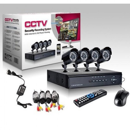 ΟΛΟΚΛΗΡΩΜΕΝΟ ΣΕΤ ΜΕ 4 ΚΑΜΕΡΕΣ ΚΑΙ DVR 4 καναλιών – “CCTV”.