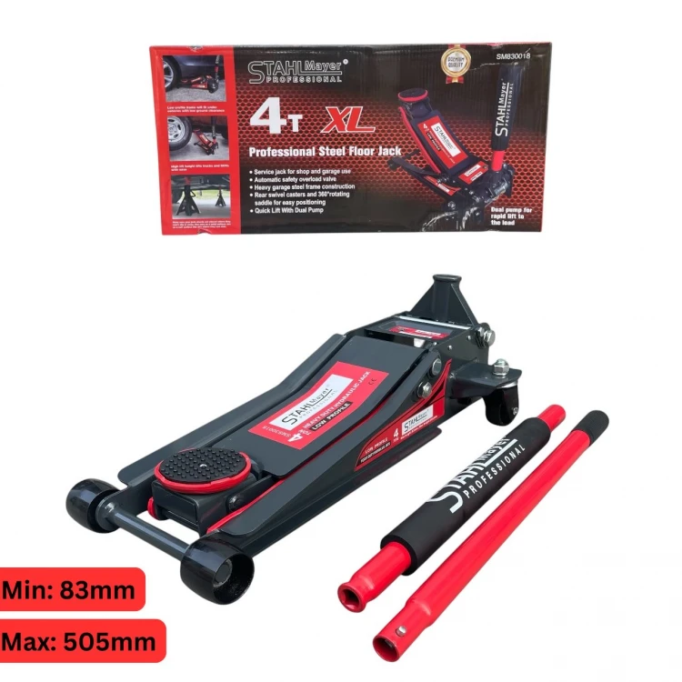 Χαμηλού προφίλ γρύλος ΚΡΟΚΟΔΕΙΛΟΣ STAHLMAYER 4 τόνων - XL, 83-505mm, με 2 αντλίες Χαμηλού προφίλ γρύλος ΚΡΟΚΟΔΕΙΛΟΣ STAHLMAYER 4 τόνων - XL, 83-505mm, με 2 αντλίες