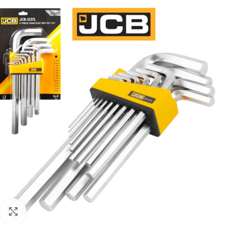 Εξάγωνο κλειδι τυπου αλλεν σε σχήμα L, εκτεταμένο εξάγωνο JCB - 5137L, 13 τεμάχια Εξάγωνο κλειδι τυπου αλλεν σε σχήμα L, εκτεταμένο εξάγωνο JCB - 5137L, 13 τεμάχια