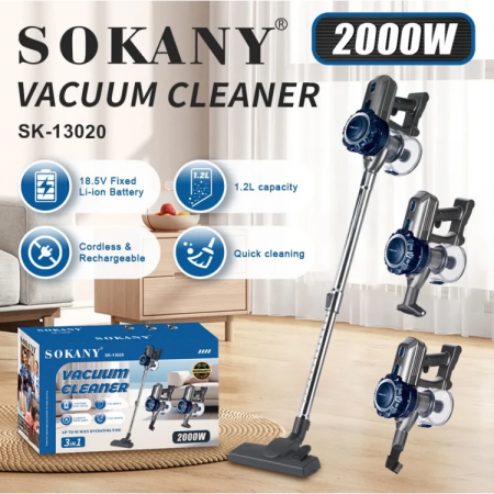Ηλεκτρική σκούπα SOKANY SK-13020 – ασύρματη, 2000W