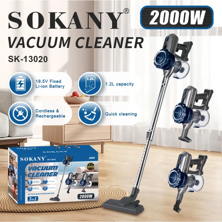 Ηλεκτρική σκούπα SOKANY SK-13020 – ασύρματη, 2000W