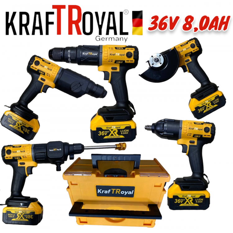 5 ΣΕ 1 KRAFT ROYAL ΕΠΑΝΑΦΟΡΤΙΖΟΜΕΝΟ ΕΡΓΑΛΕΙΟ 5 ΚΕΦΑΛΩΝ 36V 8.0AH ΔΡΑΠΑΝΟΚΑΤΣΑΒΙΔΟ - ΜΠΟΥΛΟΝΟΚΛΕΙΔΟ - ΠΛΥΣΤΙΚΟ - ΣΚΑΠΤΙΚΟ ΚΑΙ ΓΩΝΙΑΚΟΣ ΤΡΟΧΟΣ 5 ΣΕ 1 KRAFT ROYAL ΕΠΑΝΑΦΟΡΤΙΖΟΜΕΝΟ ΕΡΓΑΛΕΙΟ 5 ΚΕΦΑΛΩΝ 36V 8.0AH ΔΡΑΠΑΝΟΚΑΤΣΑΒΙΔΟ - ΜΠΟΥΛΟΝΟΚΛΕΙΔΟ - ΠΛΥΣΤΙΚΟ - ΣΚΑΠΤΙΚΟ ΚΑΙ ΓΩΝΙΑΚΟΣ ΤΡΟΧΟΣ