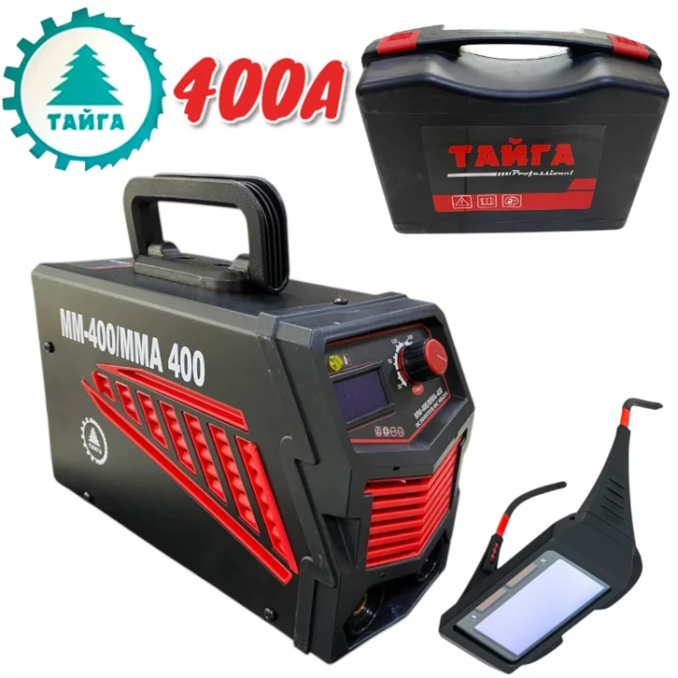 Ηλεκτροκόλληση Inverter 400A με οθόνη σε βαλίτσα και γυαλιά TAIGA