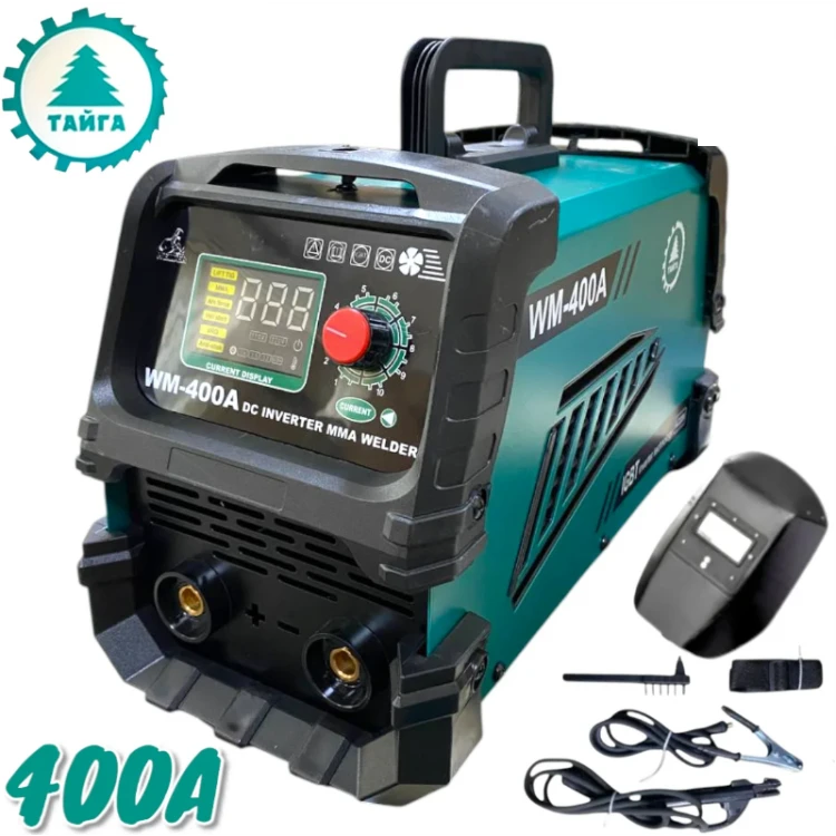 Ηλεκτρокόλληση Inverter 400A με Οθόνη TAIGA μεγάλη INVERTER + Μασκα