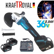 Γωνιακός Τροχός Μπαταρίας 125mm KraftRoyal 36V 