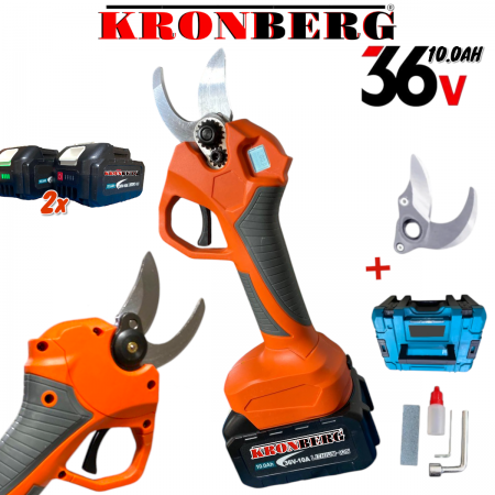 Ψαλίδι Κλαδέματος 36V 10AH KRONBERG με ένδειξη μπαταρίας