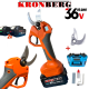 Ψαλίδι Κλαδέματος 36V 10AH KRONBERG με ένδειξη μπαταρίας