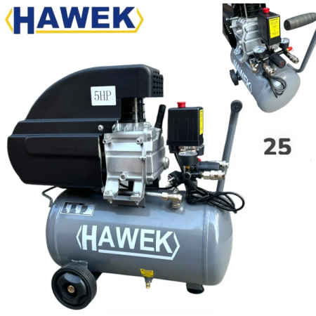 Μονοφασικός συμπιεστής αερος HAWEK, 1500 W, 25 l