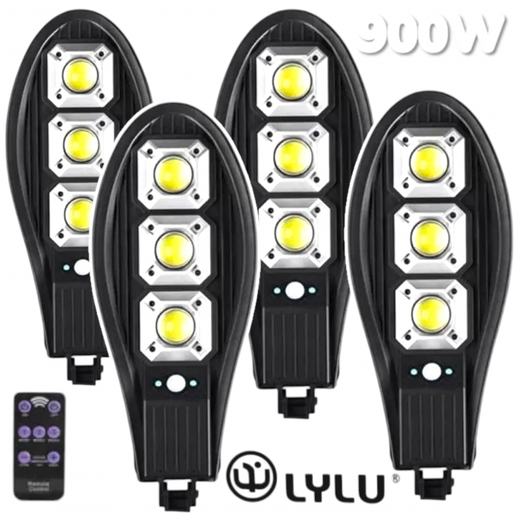 Ηλιακή Λάμπα LED 900W LYLU Προβολέας 4 τεμάχια Ηλιακή Λάμπα LED 900W LYLU Προβολέας 4 τεμάχια