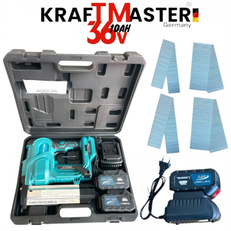 Επαναφορτιζομενο Καρφωτικο χωρίς ψήκτρες KRAFT MASTER 36V 10AH 2 μπαταρίες και θήκη