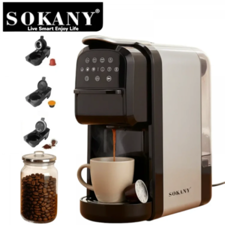 Μηχανή καφέ SOKANY SK-04031 3 σε 1 700ml 1400W  κάψουλες DOLCE GUSTO - NESPRESSO και αλεσμένος καφές