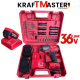 Μεγάλο ΜΠΟΥΛΟΝΟΚΛΕΙΔΟ 1/2 36V 8Ah KRAFTMASTER με 25 μέρη, 2 μπαταρίες και φορτιστή σε θήκη
