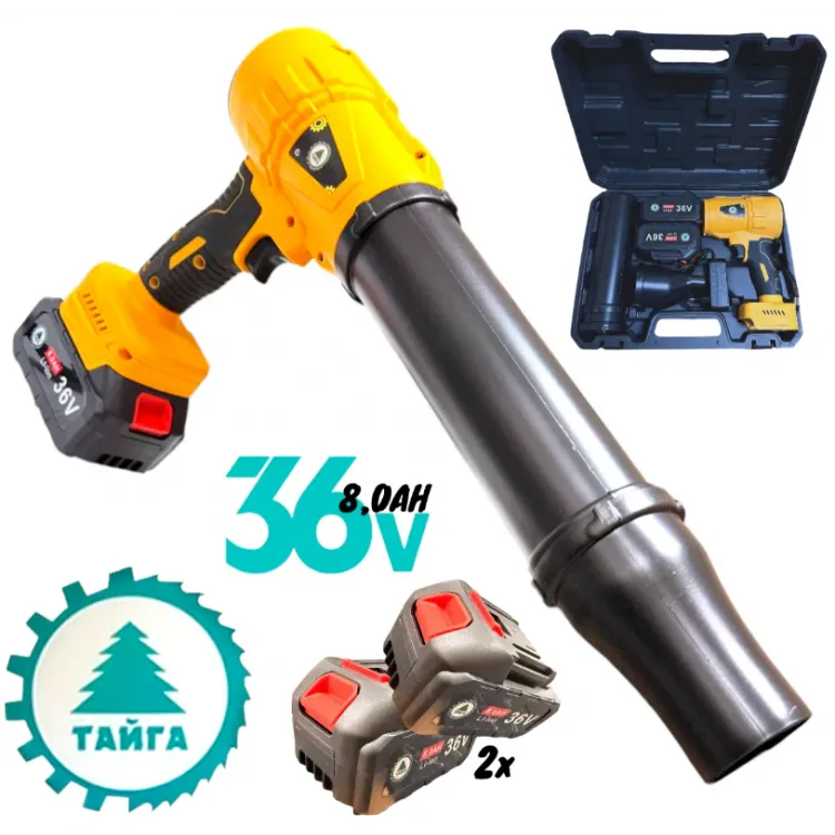 Πιστόλι Φυσήματος TAIGA 36V 8.0AH για Φύλλα, Χιόνι, Πλύσιμο Αυτοκινήτου, Μπάρμπεκιου, Φωτιά κ.λπ. 2 Μπαταρίες 