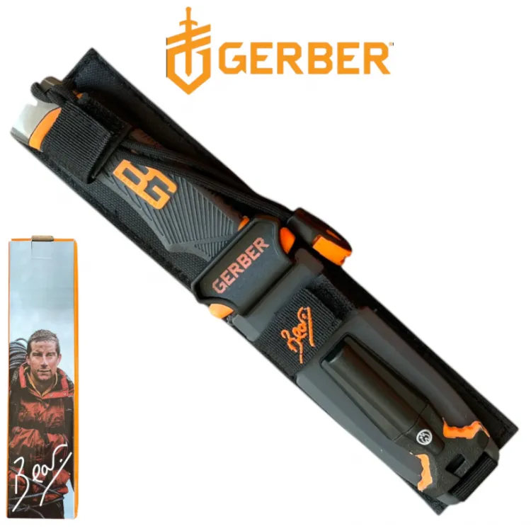 Μαχαίρι πολλαπλών χρήσεων Bear Grylls με λεπτές άκρες και σταθερή λεπίδα Survival Knife GERBER Μαχαίρι πολλαπλών χρήσεων Bear Grylls με λεπτές άκρες και σταθερή λεπίδα Survival Knife GERBER