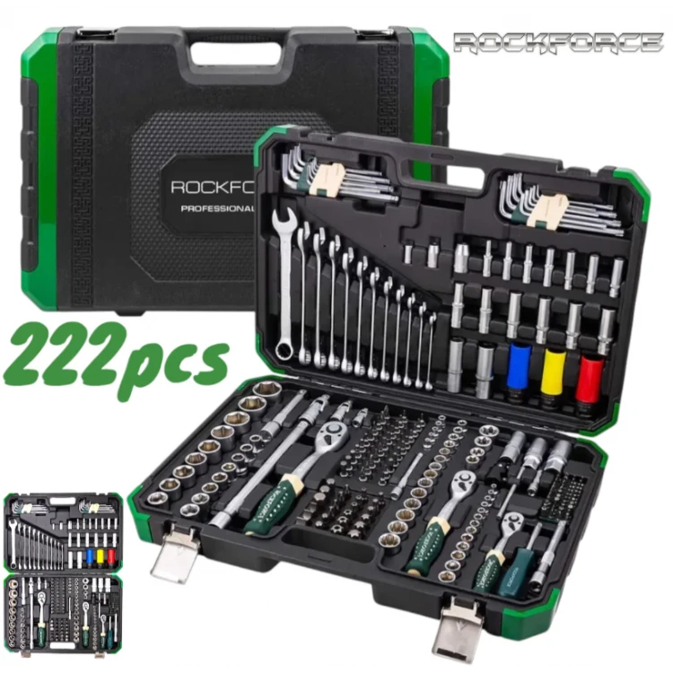 ΚΑΣΕΤΙΝΑ ΜΕ ΚΑΡΥΔΑΚΙΑ ΚΑΙ ΚΑΣΤΑΝΙΕΣ 222 ΤΕΜΑΧΙΑ 1/4″, 3/8″, 1/2″ ROCKFORCE