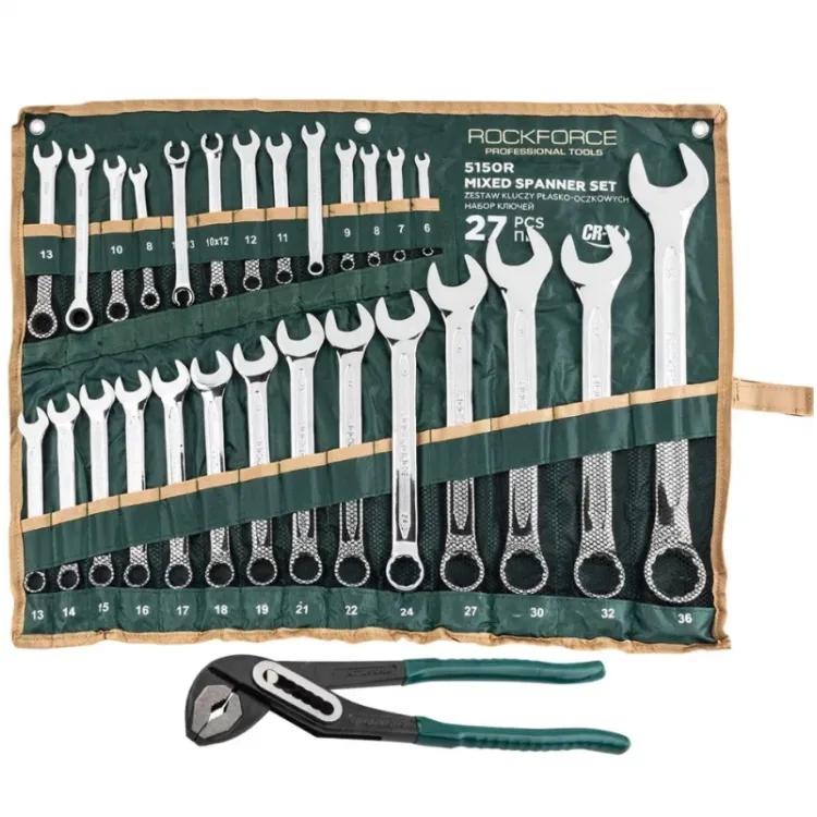 Κλειδιά Γερμανοπολυγωνα 6-36mm ROCKFORCE 27 τεμάχια + Πένσα 