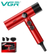 Επαγγελματικό πιστολάκι μαλλιών VGR V-401 με οθόνη LED Κόκκινο και μαύρο πιστολάκι μαλλιών Επαγγελματικό πιστολάκι μαλλιών VGR V-401 με οθόνη LED Κόκκινο και μαύρο πιστολάκι μαλλιών
