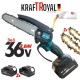 3 σε 1 Επαναφορτιζομενο ψαλίδι και πριόνι με λίπανση και τηλεσκοπικό κοντάρι 36V 8AH KRAFTROYAL