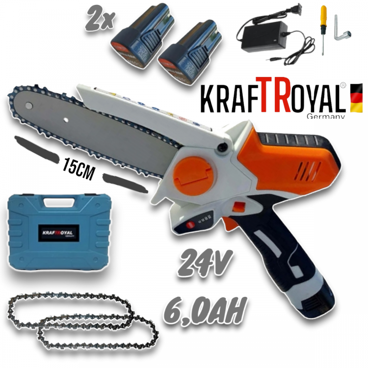 Επαναφορτιζομενο πριόνι KraftRoyal – 24V 6 Ah Επαναφορτιζομενο πριόνι KraftRoyal – 24V 6 Ah