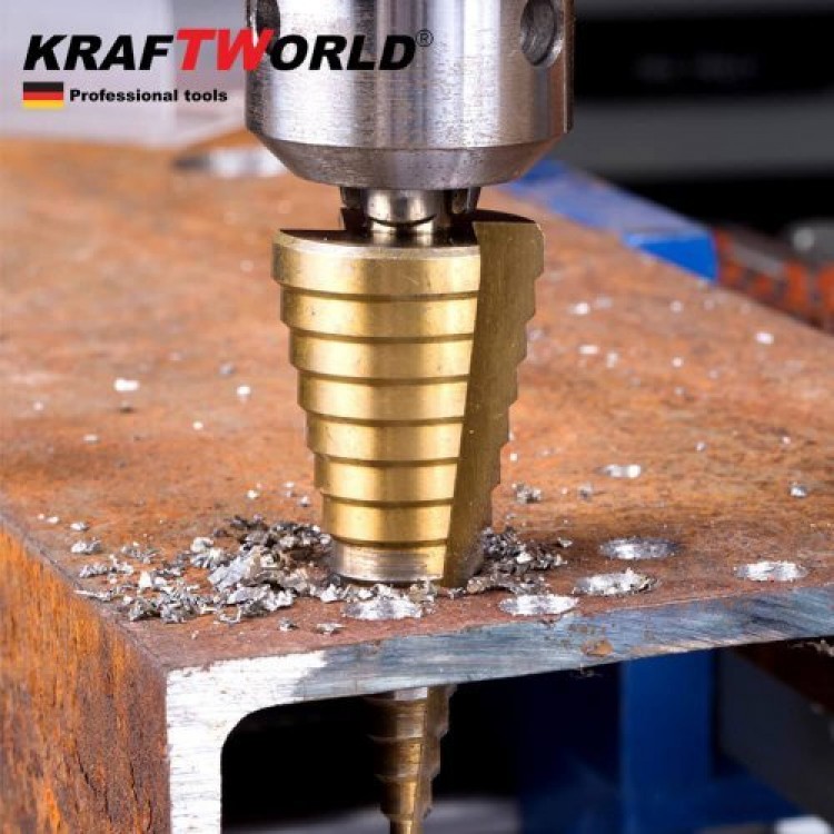 Σετ Κωνικα Τρυπάνια Kraft World με Θήκη 4-32mm 4-20mm 4-12mm