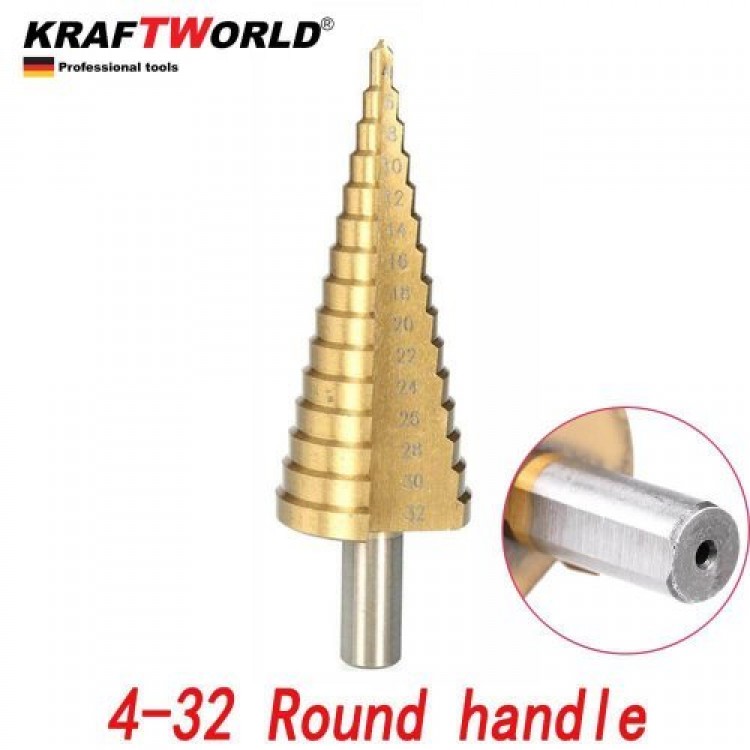 Σετ Κωνικα Τρυπάνια Kraft World με Θήκη 4-32mm 4-20mm 4-12mm